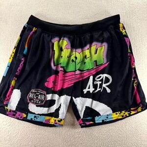 Headgear Classics Fresh Prince Shorts Mens 2XL Black Neon 90s Retro Streetwear